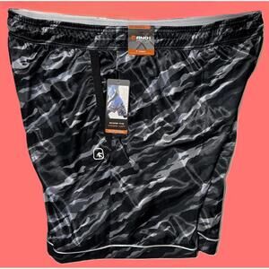 AND1 Black Camo Offense Basketball Gym Training Shorts Men's Size 2XL NWT! NEW!